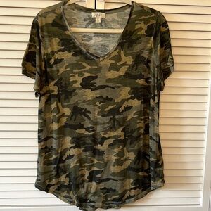 Style & Co Camo T Shirt Size 0X